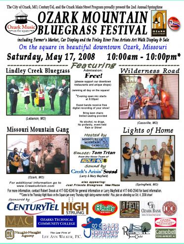 Ozark Mountain Bluegrass Festival May 17, 2008